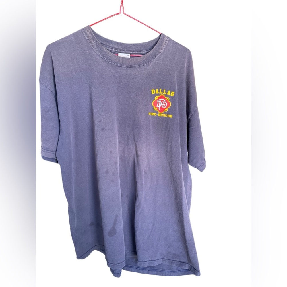 Vintage & Worn Blue Dallas Fire Rescue T-Shirt